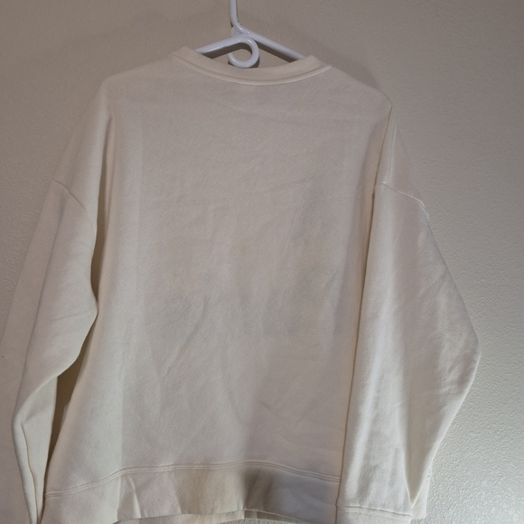 H&M Cream Sweater with Black Print and Gold Buttons - Picture 5 of 6